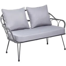 Idimex Cairo Loungeset schwarz/grau