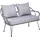 Idimex Cairo Loungeset schwarz/grau