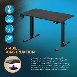 CASARIA Höhenverstellbarer Schreibtisch Braun