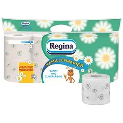 Regina Toilettenpapier Kamillenpapier 3-lagig, 8 Rollen