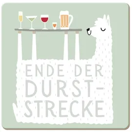 Grafik-Werkstatt Grafik Werkstatt lustiger Untersetzer aus Kork | Ende der Durststrecke, Bunt