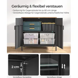 Songmics Kombikommode 40 x 76 x 40 cm Schwarz