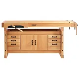 Sjöbergs Werkbank Sjöbergs Elite 2000 Hobelbank + SM04 Unterschrank,180 cm Buchenplatte