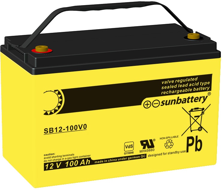 SUN Battery SB12-100VO 100Ah M8 AGM 12V Batterie