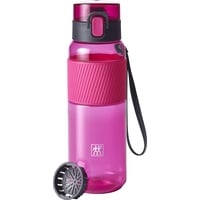 Zwilling Trinkflasche BPA-frei, Wasserflasche für Fitness, Freizeit und Büro, Sportflasche aus Tritan, Pink,