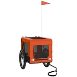vidaXL Fahrradhundeanhänger orange/schwarz
