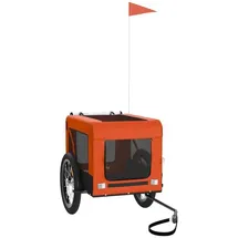 vidaXL Fahrradhundeanhänger orange/schwarz