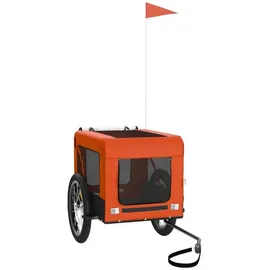 vidaXL Fahrradhundeanhänger orange/schwarz