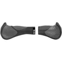 Velo De Ville ERGOGEL D3 BAR Fahrradgriff, ergonomische Form, Gel-Schraubgriff, Länge: 140/92 mm, schwarz/grau