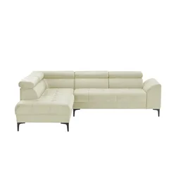 switch Ecksofa mit verstellbaren Kopfstützen Carisma ¦ beige