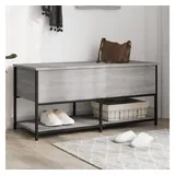 vidaXL Sitzbank mit Stauraum Grau Sonoma 100x42,5x47 cm Holzwerkstoff