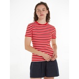 Tommy Hilfiger T-Shirt mit Streifenmuster Modell 'CODY', Rot, XL
