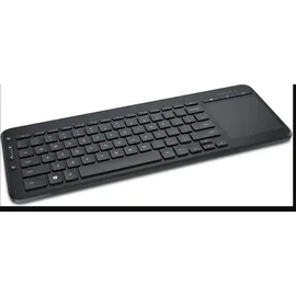 Microsoft All-in-One Media Keyboard mit Touchpad,Kabellos, RF Wireless, QWERTZ/QWERTY-siehe Bilder, (N9Z-00020) - Schwarz