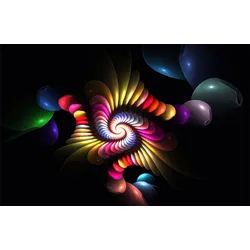 Fototapete PAPERMOON "ABSTRAKT DESIGN-MUSTER STRUKTUR", bunt, B:3,00m L:2,23m, Vlies, Tapeten