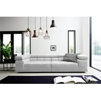 INOSIGN Big-Sofa »Ancona B/T/H: 290/110/70 cm«, auffällige Steppung, inkl. 2 Zierkissen und verstellbaren Kopfstützen