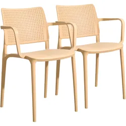 Oviala Business Set aus 2 Terrassensesseln Honig