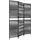 vidaXL Paravent 3-tlg. Schwarz Poly Rattan