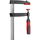 BESSEY Temperguss-Schraubzwinge TPN25BE-2K, Spannweite 250 mm Ausladung 120 mm, Stabile Hohlprofilschiene mit Riffelung, Gewicht 1,50 kg