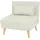 Mendler Schlafsessel HWC-D35, Schlafsofa Funktionssessel Klappsessel Relaxsessel Jugendsessel Sessel, Stoff/Textil ~ creme-beige