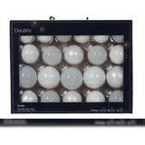 Christmas Decorations Weihnachtskugeln Glas 5-7cm 21er Set - Winterweiss