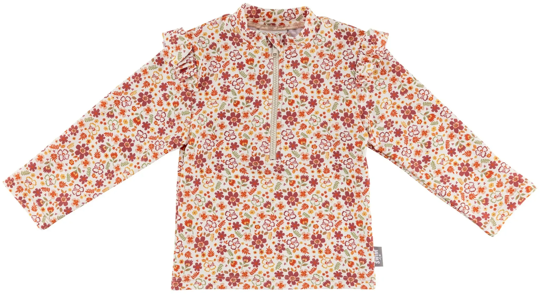 Sterntaler Badeshirt langarm mit UV-Schutz Blumen, natur | mehrfarbig, 62