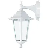 EDM Laterne Aluminium/Glas Ø19,5X21X32 cm 60 W E27 IP44 Weiß