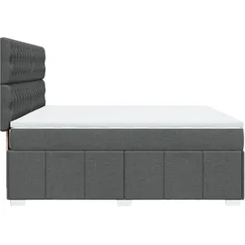 vidaXL Boxspringbett 180 x 200 cm Dunkelgrau