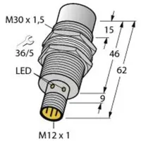 Turck Sensor nicht bündig NPN, Schließer NI30U-MT30-AN6X-H1141