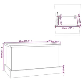 vidaXL Truhe Weiß 50x30x28 cm Holzwerkstoff