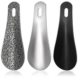 Xthrotsenk SchuhlöFfel Klein 10cm 3er Mini Metall Schuhanzieher Kurz Reise Schuhanzieher Edelstahl Schuhhelfer zum Anziehen Ihrer Schuhe für Männer Frauen und Senioren Unterwegs Camping (Vintage) - S