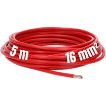 Lapp 10 Meter Lapp 4520046 H07V-K 16,0 mm2 rot I Verdrahtungsleitung I Aderleitung flexibel I PVC-Einzelader I Litze 16mm2 I Verdrahtung