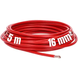 Lapp 10 Meter Lapp 4520046 H07V-K 16,0 mm2 rot I Verdrahtungsleitung I Aderleitung flexibel I PVC-Einzelader I Litze 16mm2 I Verdrahtung