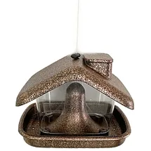 Hti-Living Vogelfutterhaus Nessa Metallic gold Futterspender Kunststoff zum Hängen