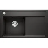 Blanco Zenar 45 S links Einbau von Oben silgranit schwarz Handbetätigung 860 x 510 mm