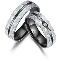 MARRYA Partnerring grau|schwarz|weiß 54