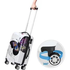 DEUBA Trolley 4-Rollen 75 cm / 98 l gemustert