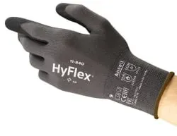 Ansell HyFlex® 11-840 Handschuh, PSA Kategorie 2, schwarz 11840100 , 1 Paar, Größe 10
