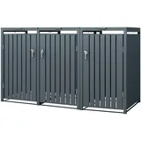 ML-Design Mülltonnenbox 200 x 80 x 116,3 cm anthrazit