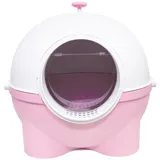 Hti-Living Katzentoilette geschlossen Rosa/Weiß