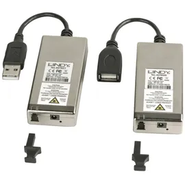 Lindy KVM Adapter [1x USB 2.0 Extender 200m Fibre, Optic Multi Mode KVM-Switch Kabel