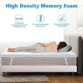 Wenta Topper 5-Zonen Gel-Memory-Foam 180 x 200 cm blau