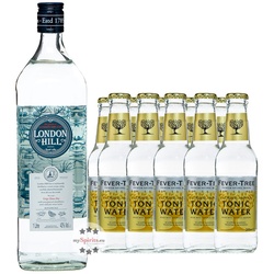 London Hill Dry Gin & 10 x Fever-Tree Indian Tonic Water