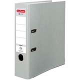 Herlitz Herlitz® Q.file Aktenordner A4 | 8cm Rücken | Wechselseitiges Schild | 2-Ring-Mechanik mit Druckleiste | PP Folie beschichtet Robuste Beschläge | Asche