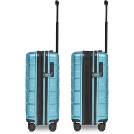 bergpfeil Travel Cabin Trolley S 4-Rollen 55 cm / 44 l blau/hellblau