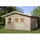 Weka Gartenhaus 111 3,80 x 3,80 m natur inkl. Vordach 60 cm 28 mm