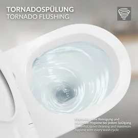 luxebath Wand-WC mit WC-Sitz Weiß Nano