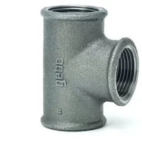 Gebo gebofittings Temperguss Gewindefittings 130, - T-Stück, 3/4 schwarz