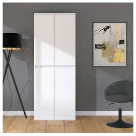 Vicco Kleiderschrank Claus, Weiß, 74 x 191.5 cm mit 4 Türen