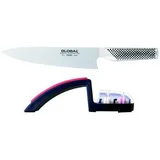 Global Starter Set Kochmesser + Handschleifer schwarz