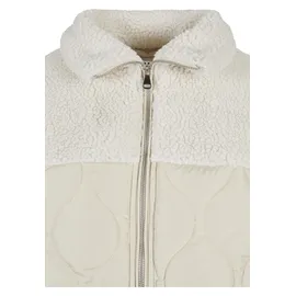 URBAN CLASSICS Oversized Sherpa Quilted Mantel Soft Seagrass / White Sand 4XL